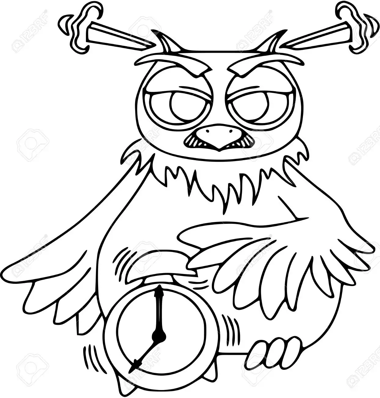 Owl With Clock