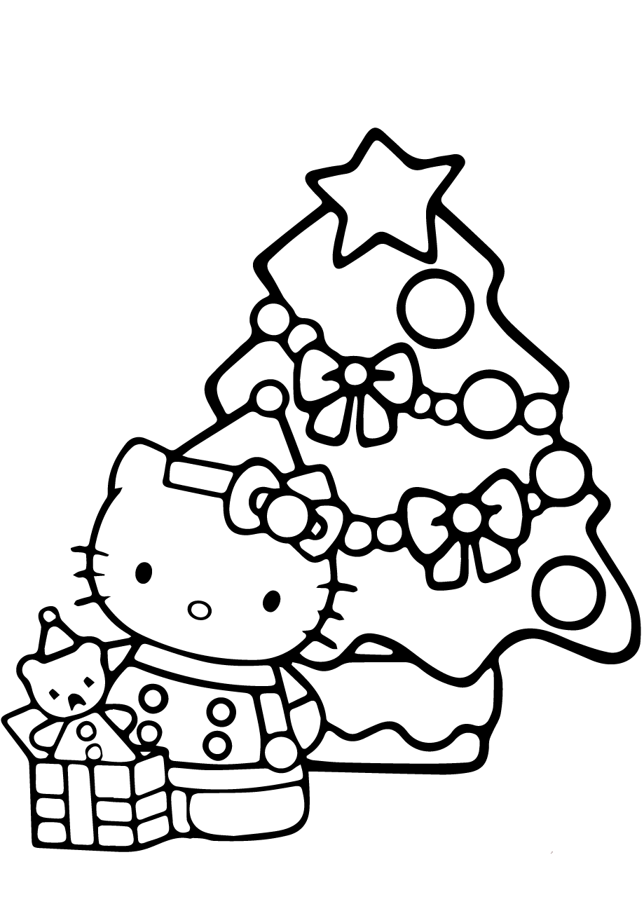 Kitty And Christmas Tree