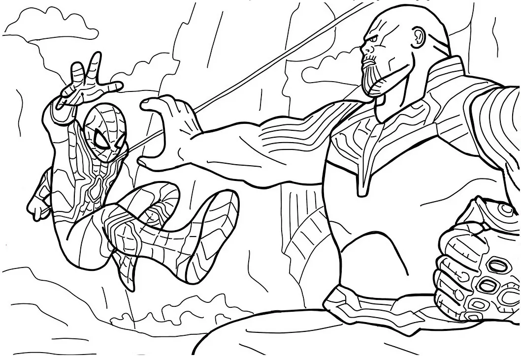 Spiderman gegen Thanos