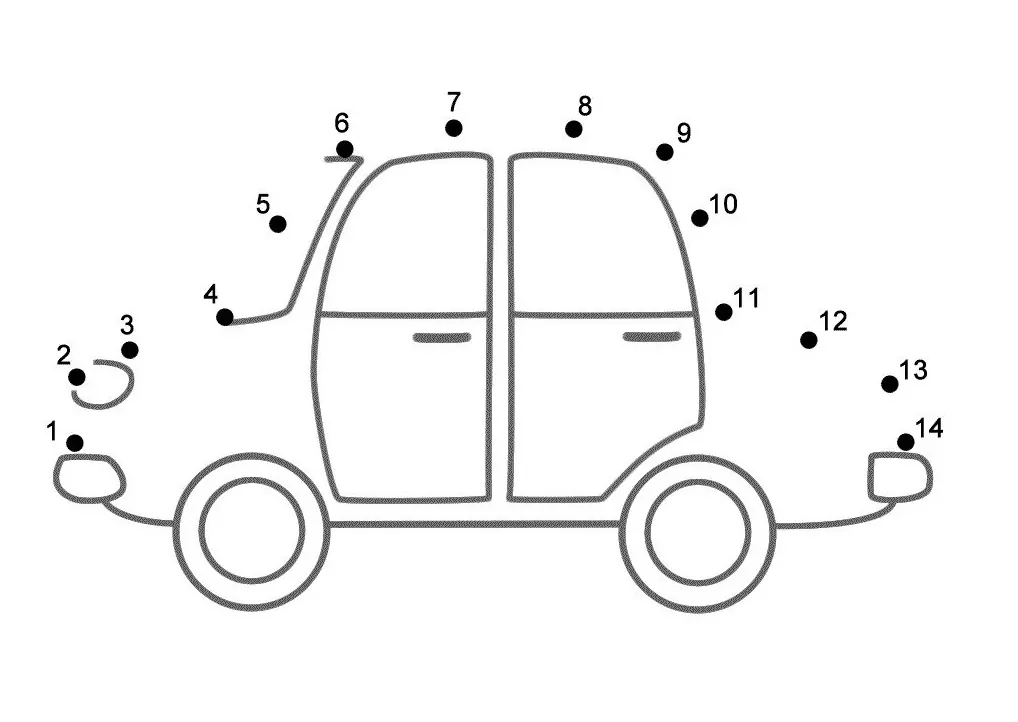 A Car Dot To Dots