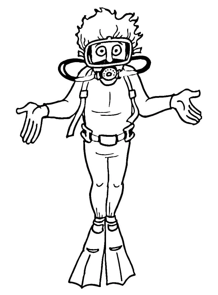 A Man With Diving Suit