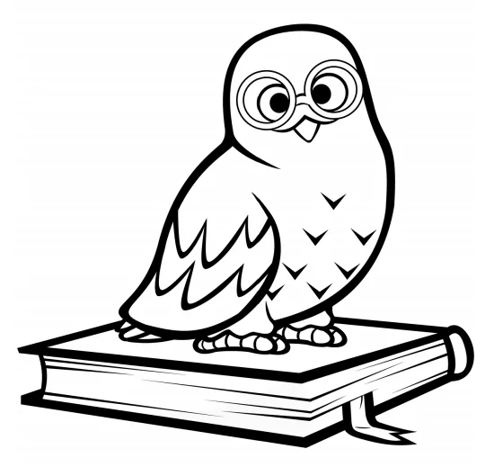 Owl On The Book
