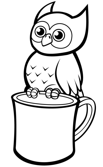 Owl On Mug