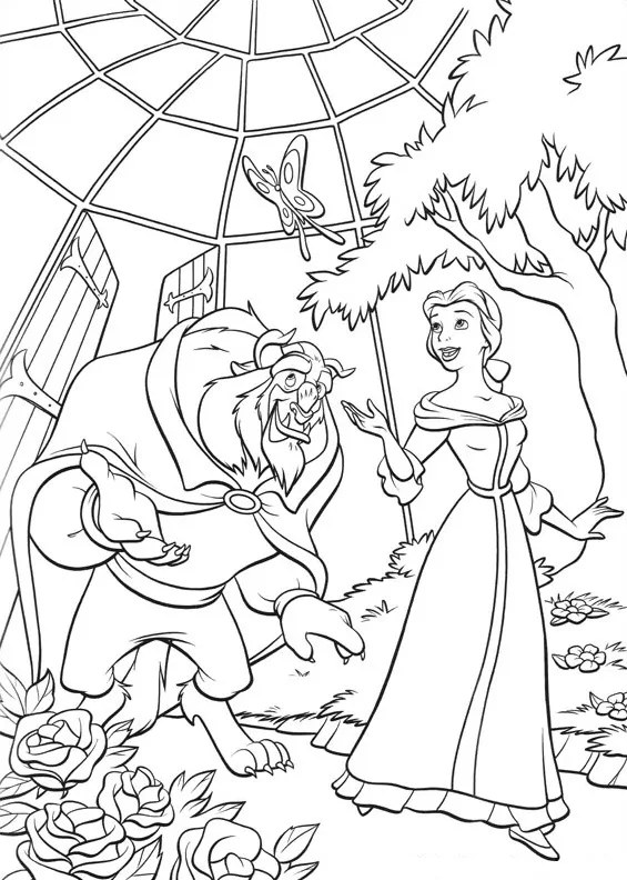 Monster und Belle im Garten