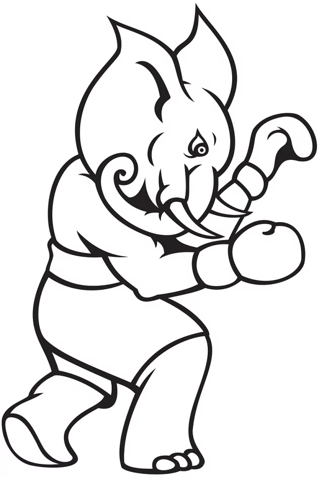 Boxender Elefant