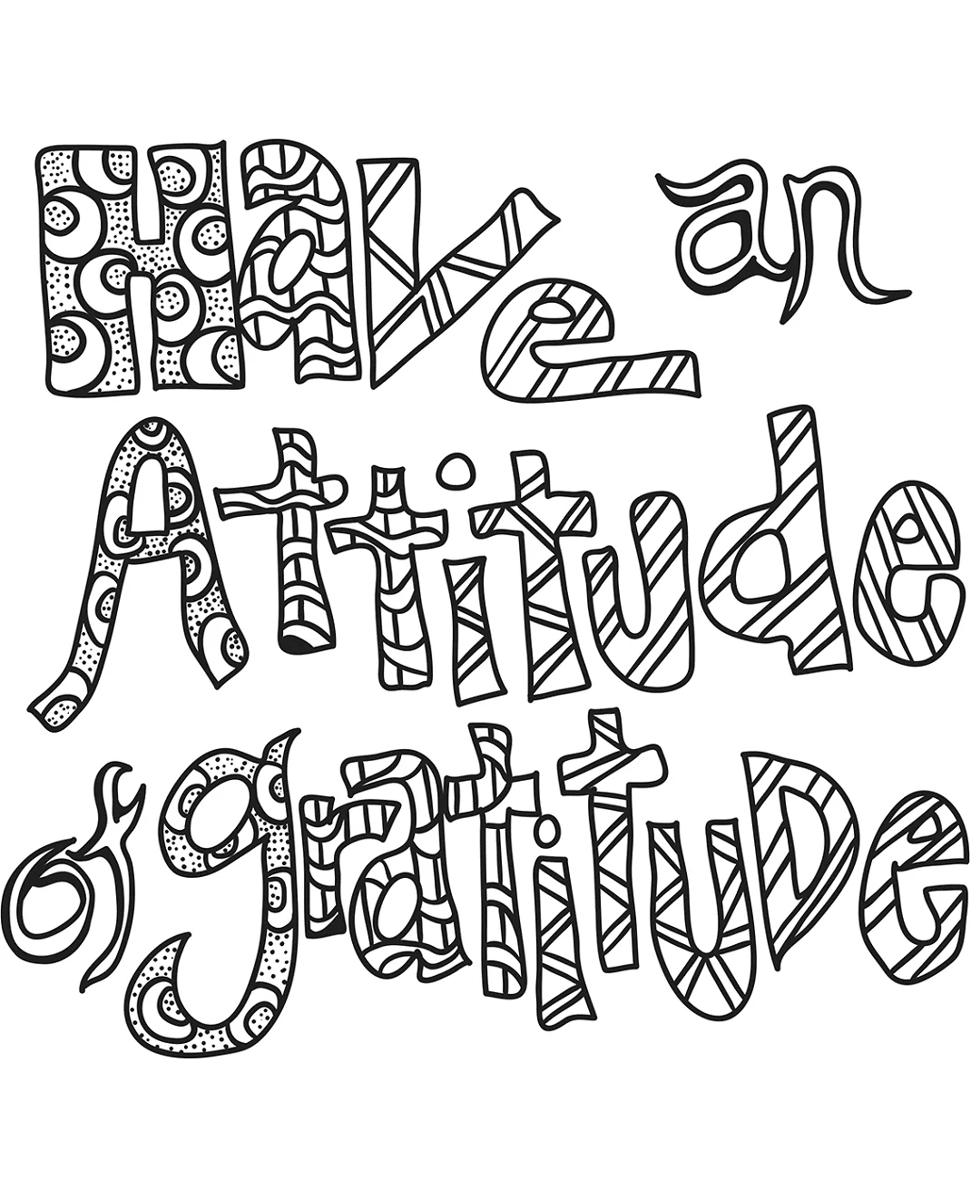 Have an Attitude of Gratitude Doodle