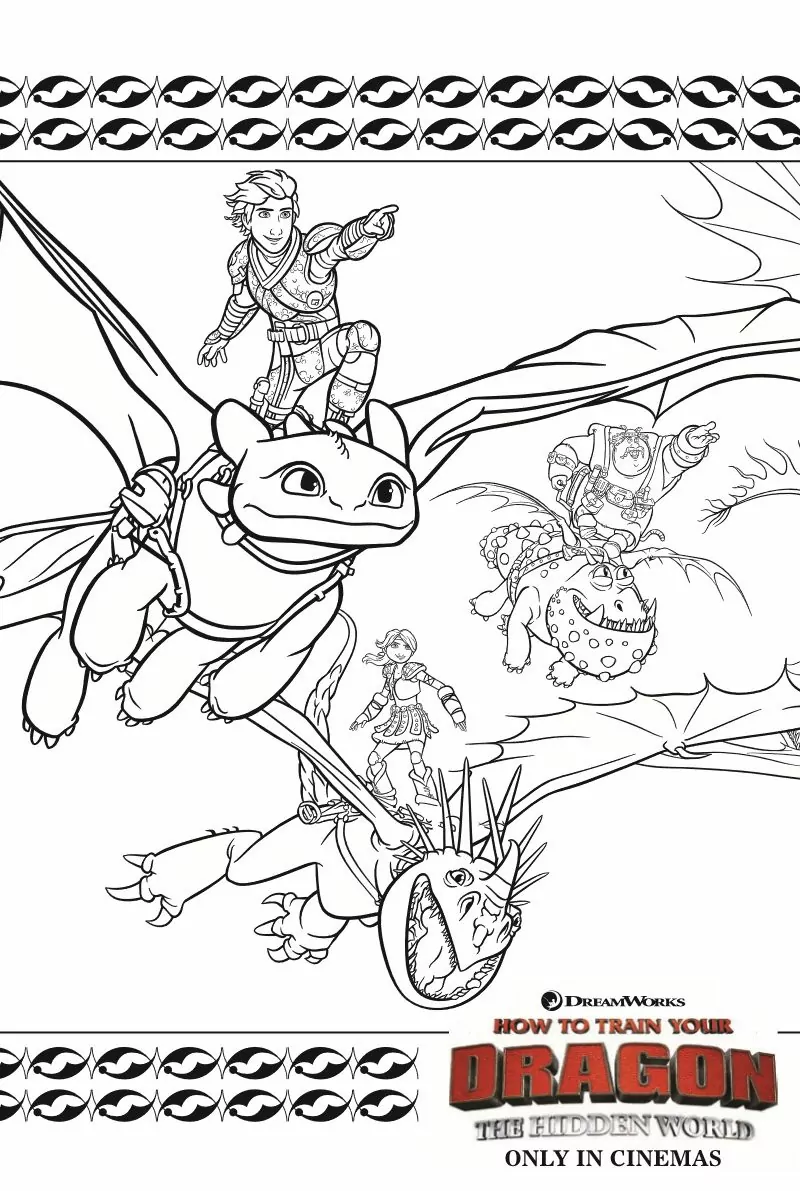 Hiccup And His Friends Flying