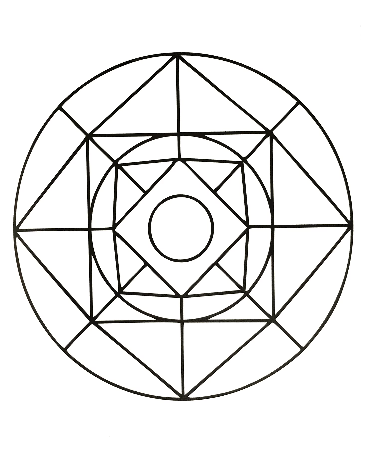 Geometrisch quadratisch und kreisförmig