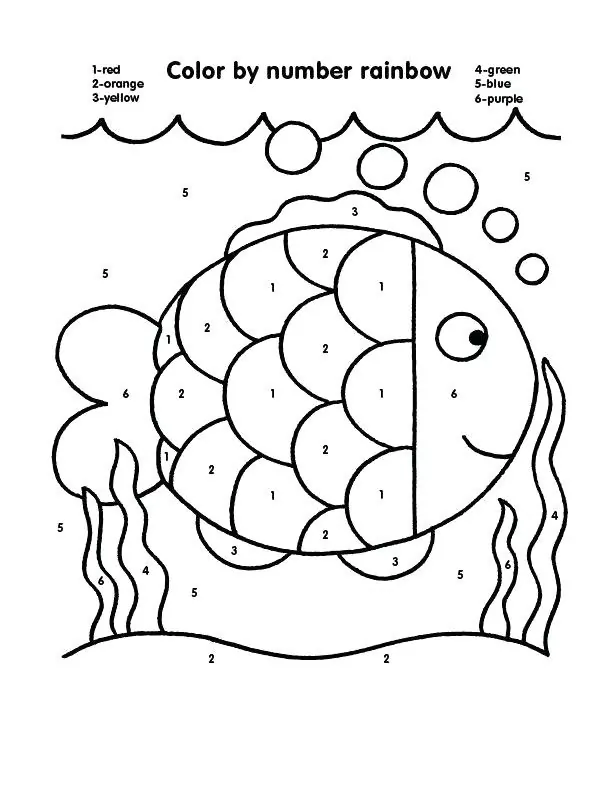 A Fish For Coloring By Numbers