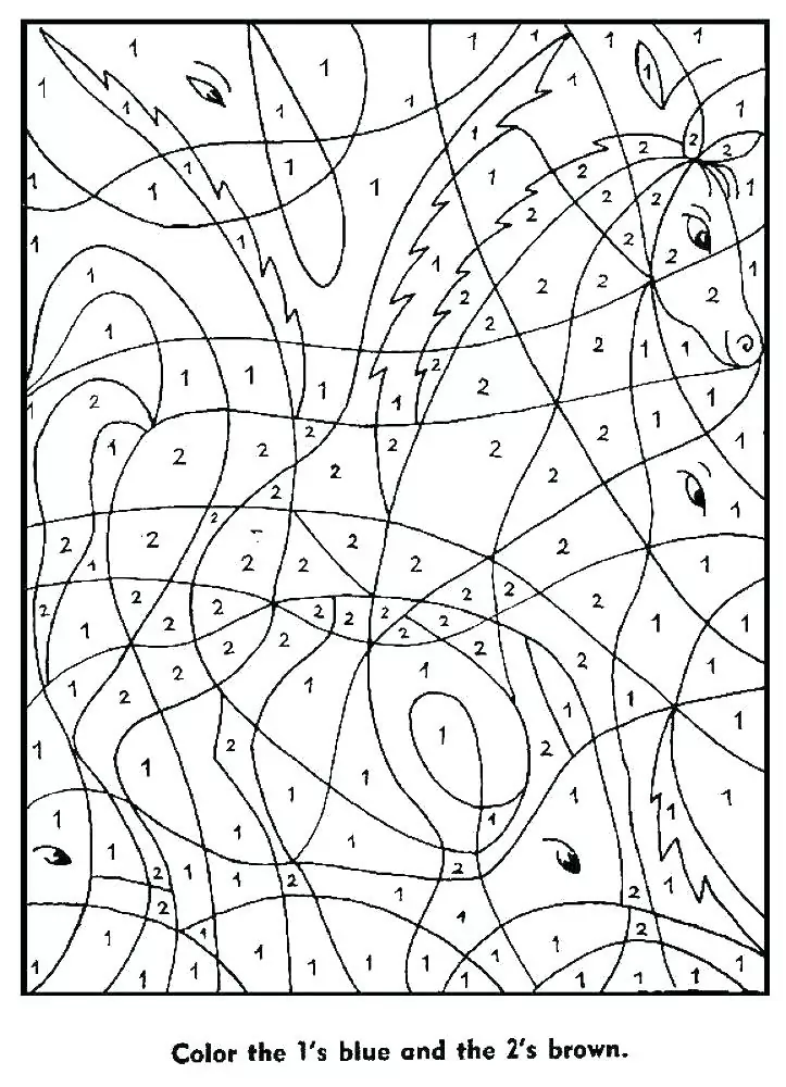 Horse For Coloring By Numbers