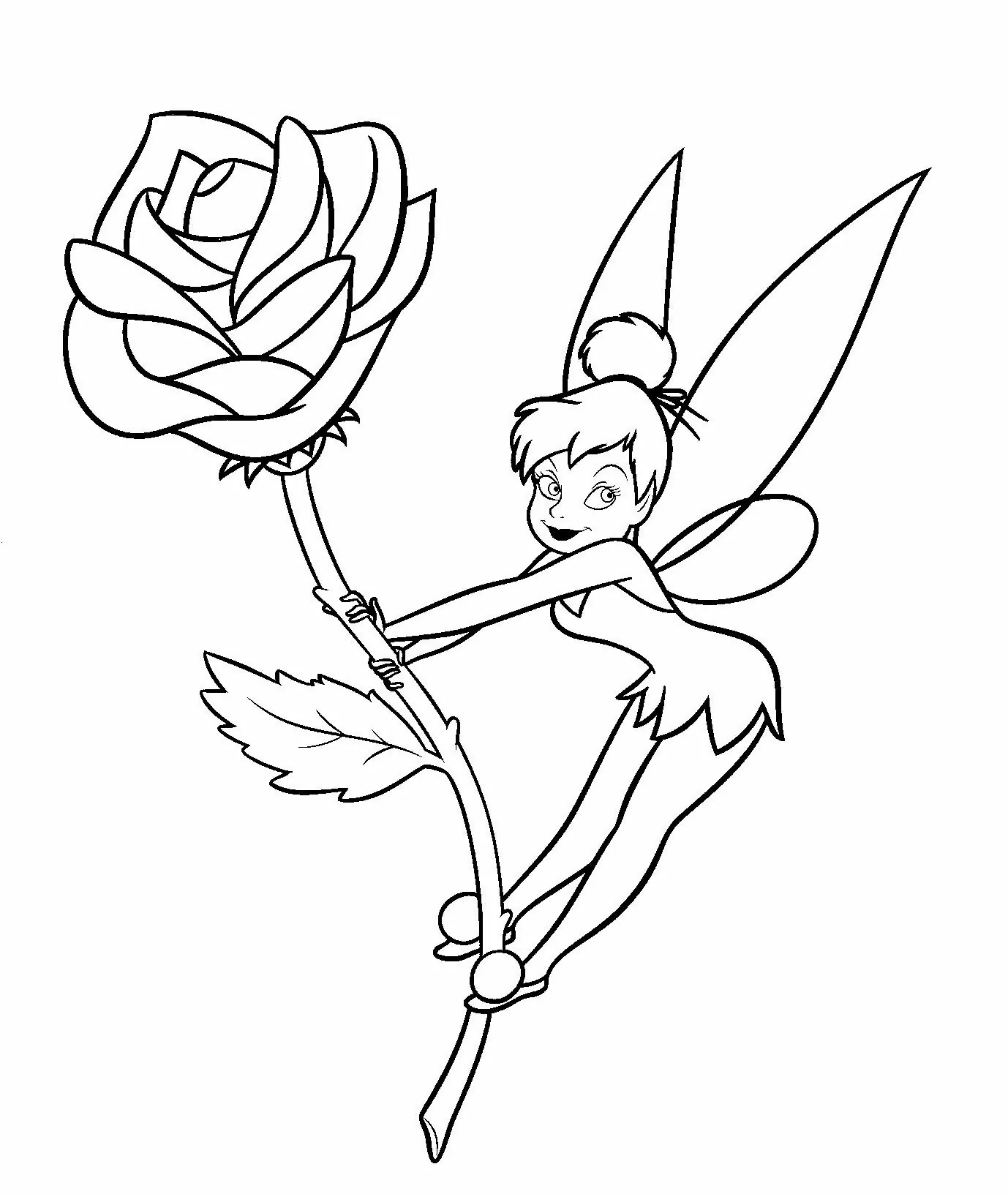 Tinkerbell und eine Rose