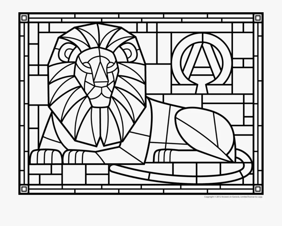 Lion Stained Glass