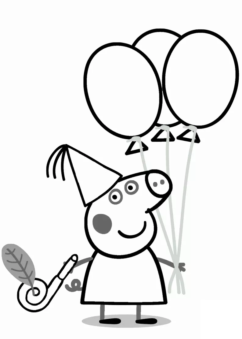 Peppa Pig And Balloons