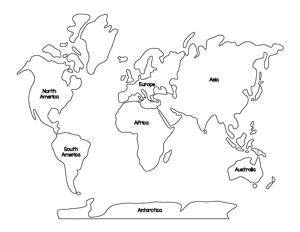 Weltkarte zum Ausdrucken