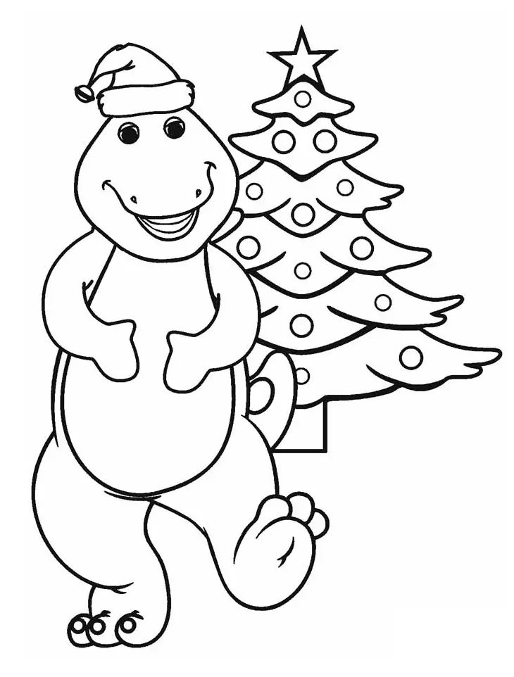 Barney and Christmas Tree