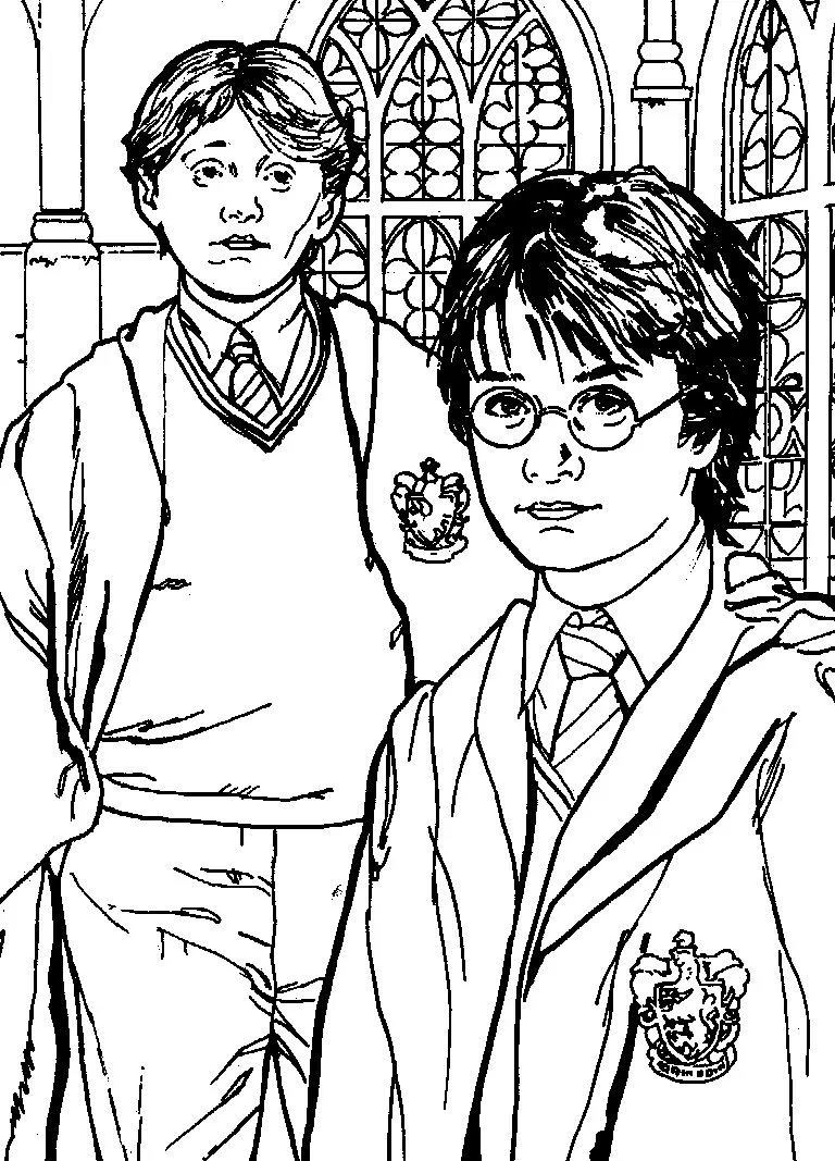 Harry Potter and Ron Weasley