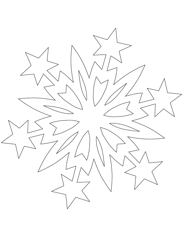 Snowflake with Christmas Stars