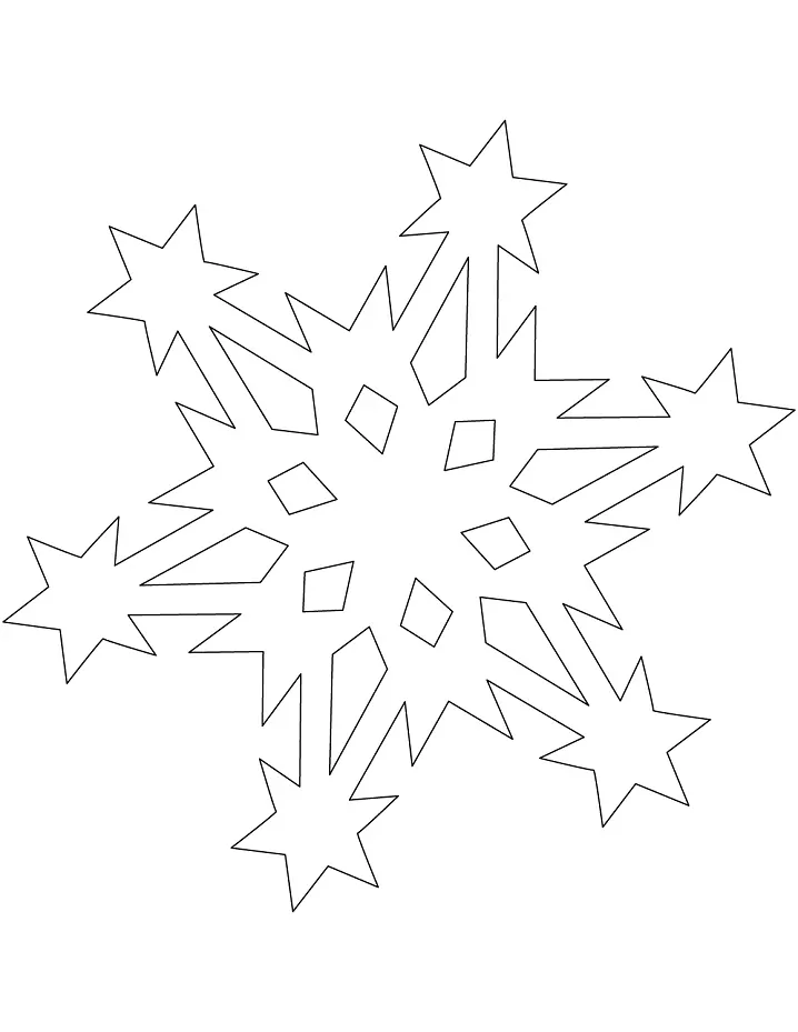 Snowflake Pattern with Stars