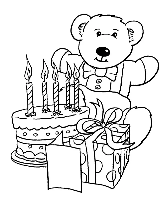 Geburtstagsgeschenke und Teddybär