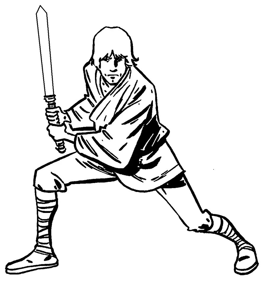 Luke Skywalker mit Lichtschwert