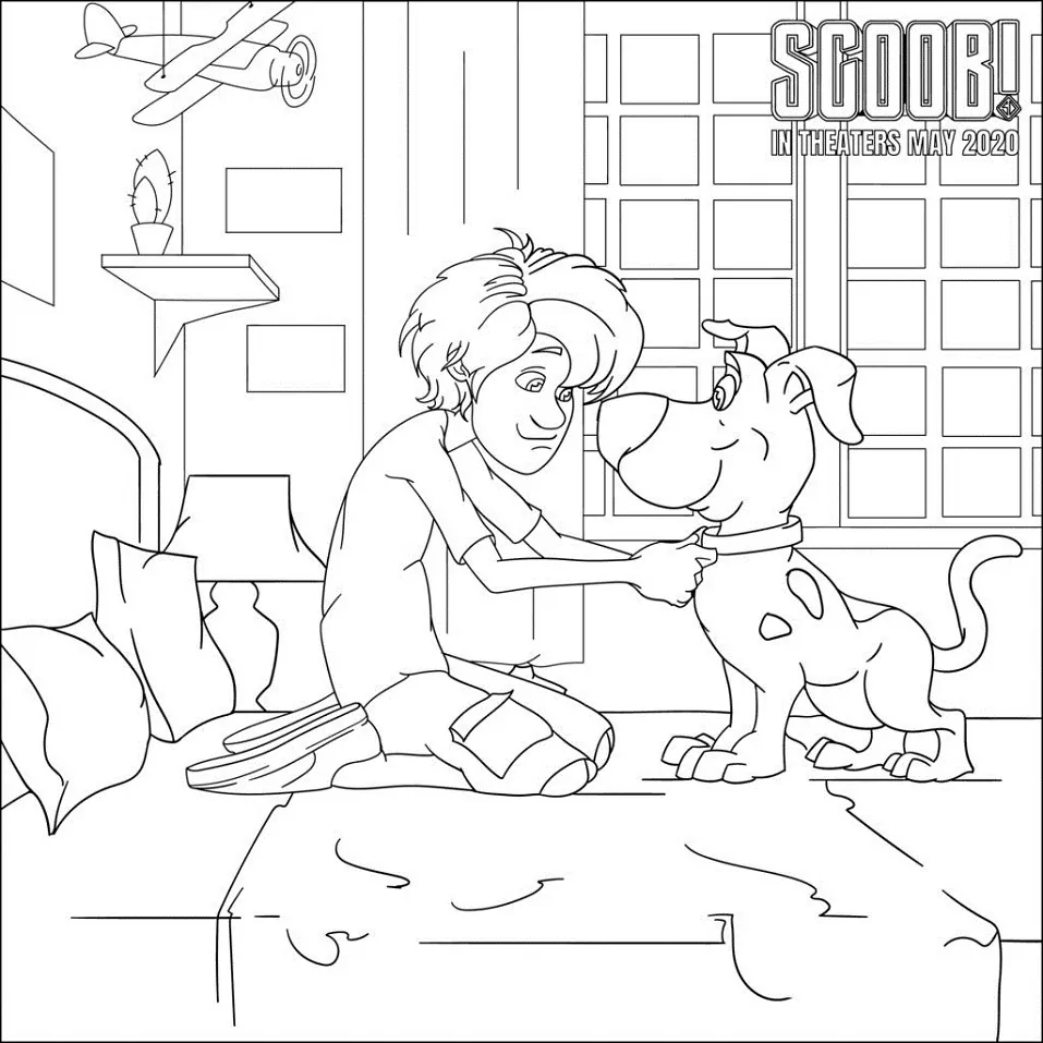 Shaggy und Scooby auf dem Bett