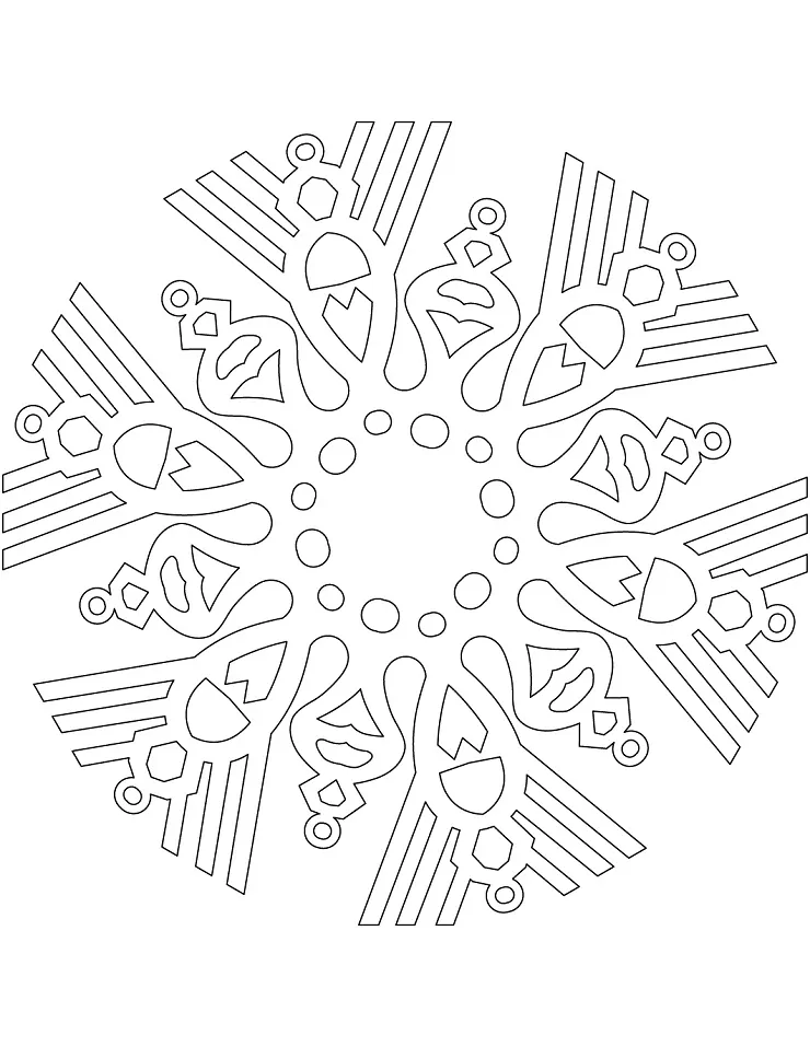 Snowflake with Christmas Ornaments