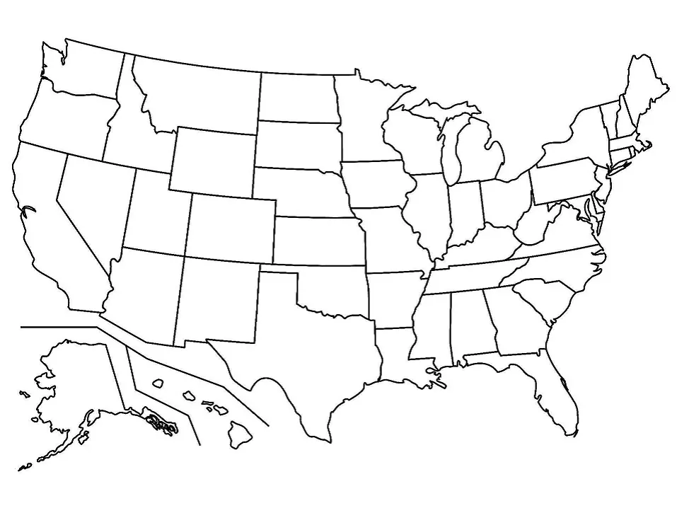 Leere US-Karte