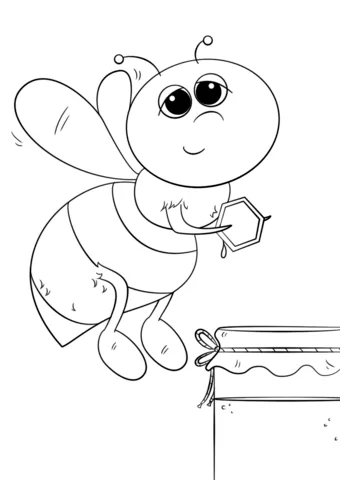 Karikatur Honigbiene