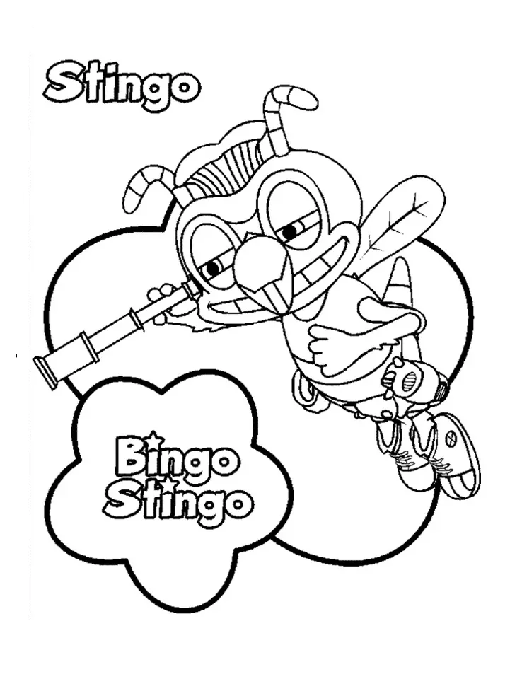 Stingo from Fifi and the Flowertots	-coloringpage-45