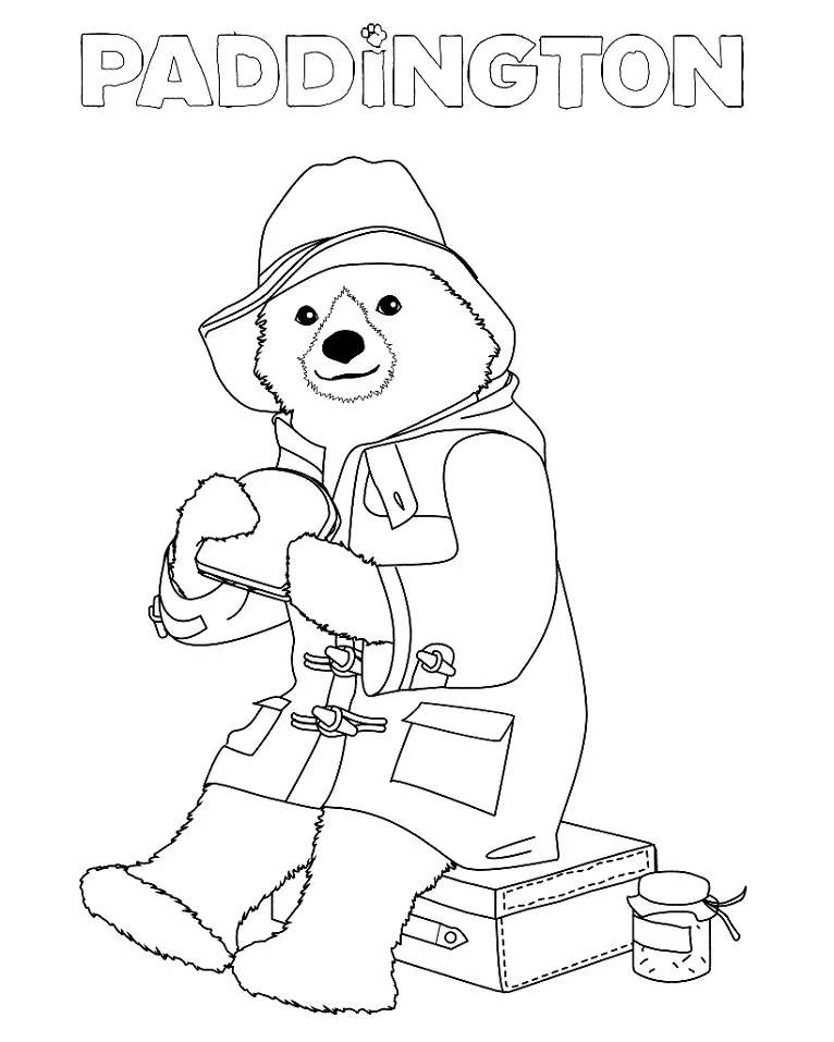 Paddington Bear Holding a Sandwich