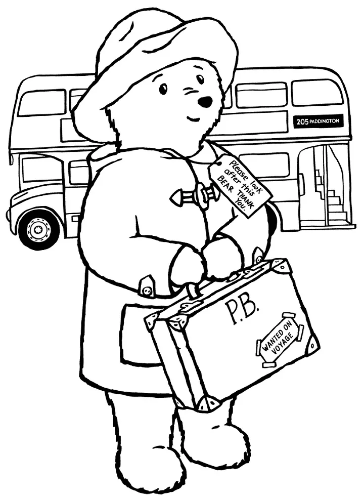 Paddington Bear with a Bus