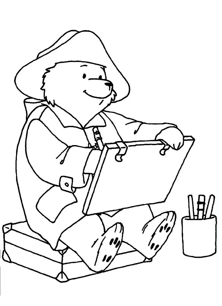 Paddington Bear is Drawing