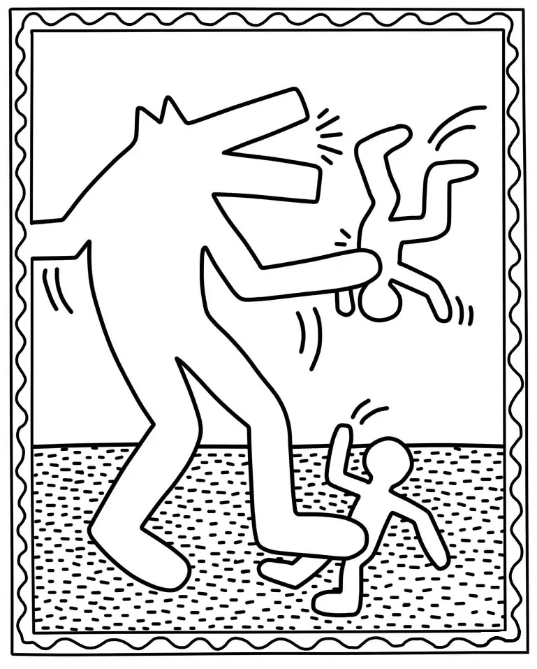 Werewolf Attack sby Keith Haring