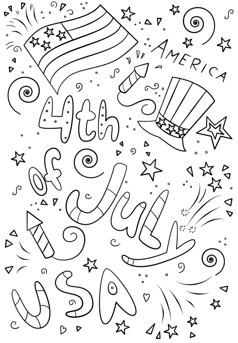 4th Of July Doodle