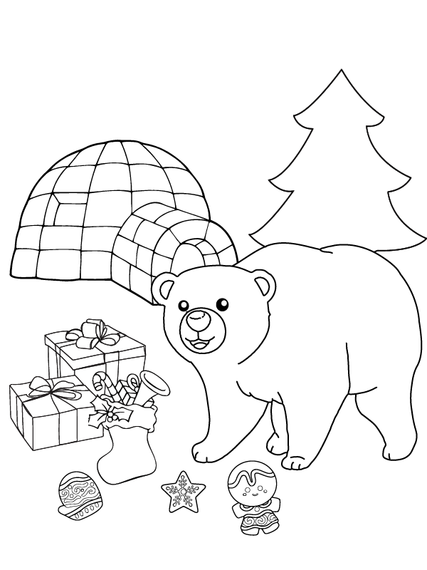 Bewundernswerter Weihnachts-Eisbär