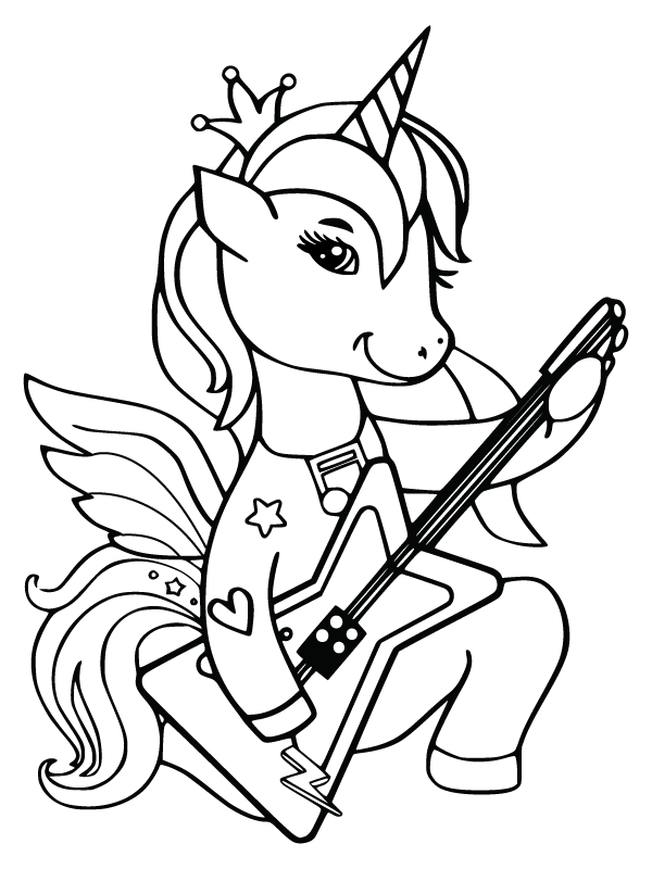 Alicorn Playing a Guitar