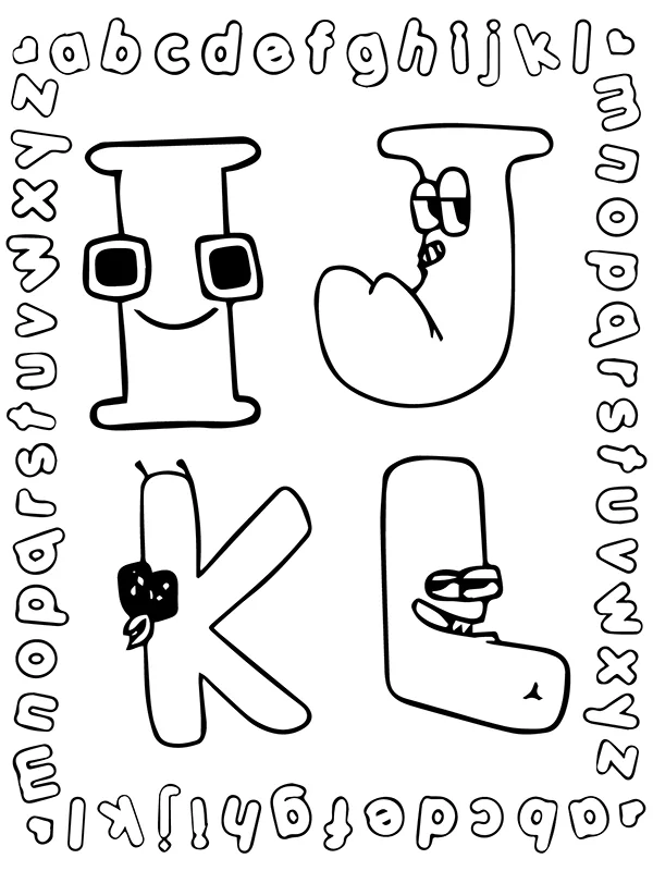 Alphabet Lore Letter I, J, K, and L