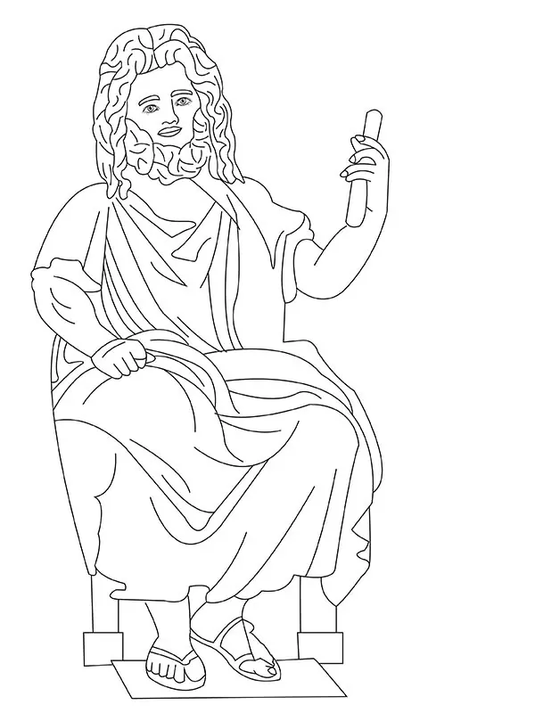 Ancient Greek God Hades Sitting