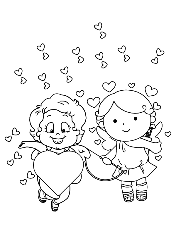 Angelic Kids in Valentine's Day Printable