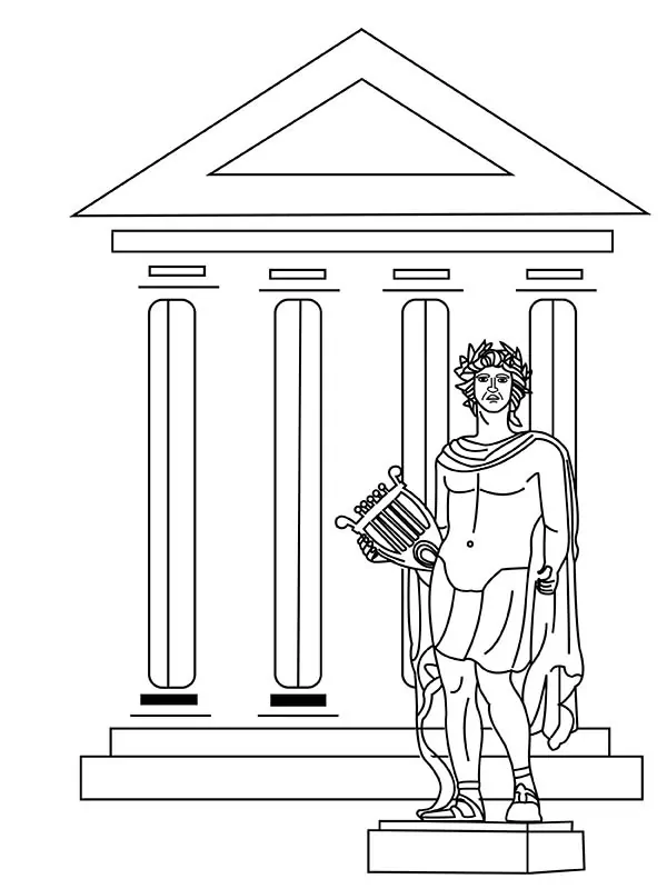 Apollo with a Lyre outside the Temple