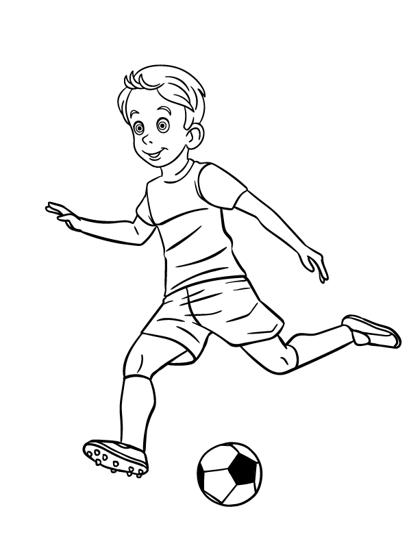 Athlete Kicking a Soccer Ball
