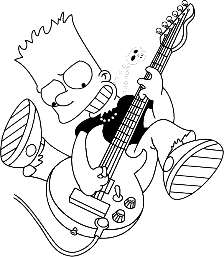 Bart Simpson Plays Guitar