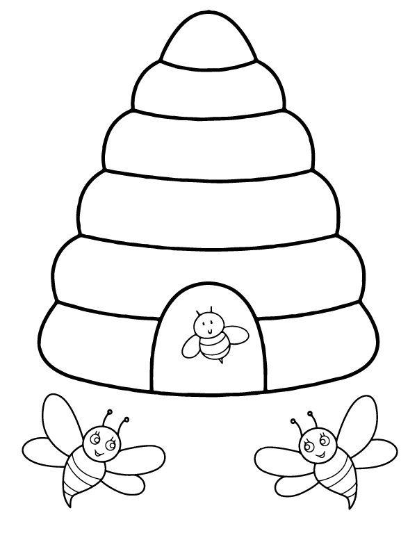 Big Beehive and Small Bees