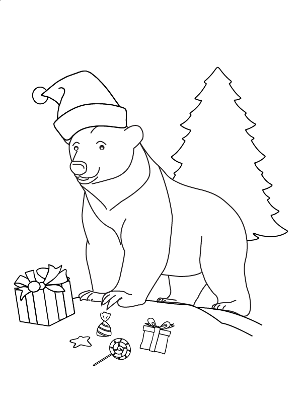 Großer Weihnachts-Eisbär