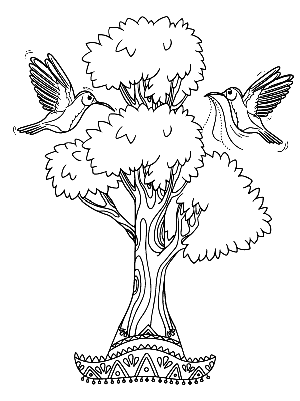 Bird and Tribal Tree
