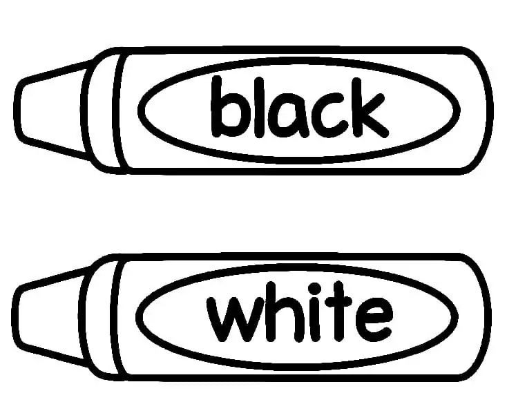 Black and White Crayons