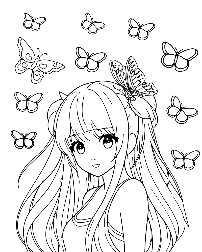 Butterflies Background Kawaii