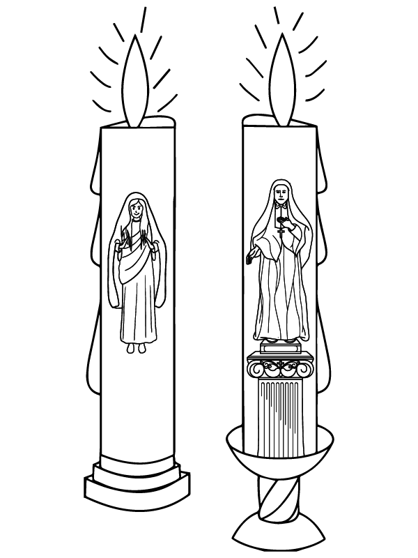 Candlemas Day Coloring Sheet for Kids