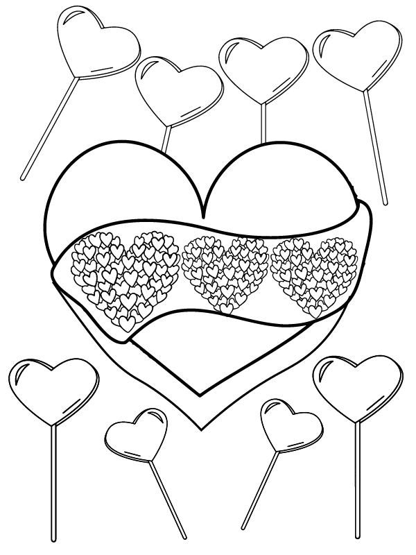 Candy Heart Outline