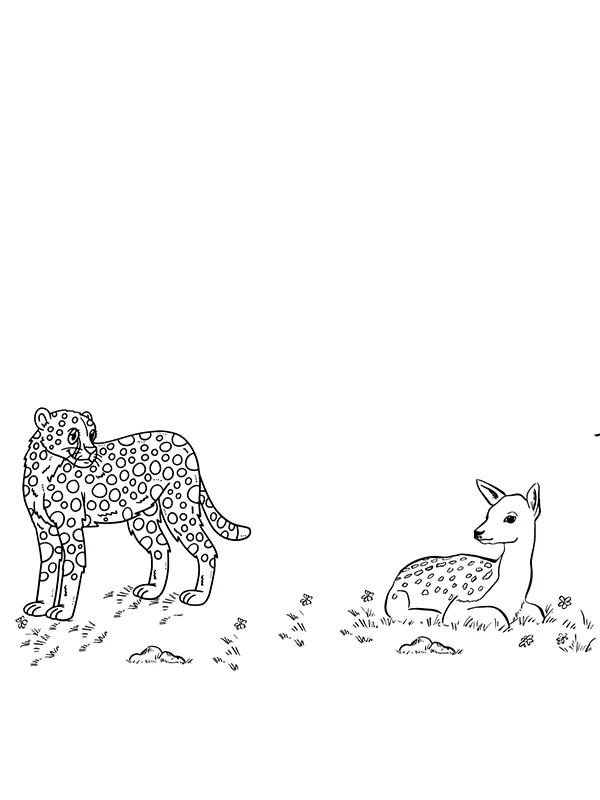 Gepard und Hirsch